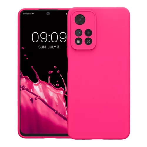 Husa Kwmobile pentru Xiaomi Redmi Note 11 Pro Plus 5G, Silicon, Roz, 58097.77