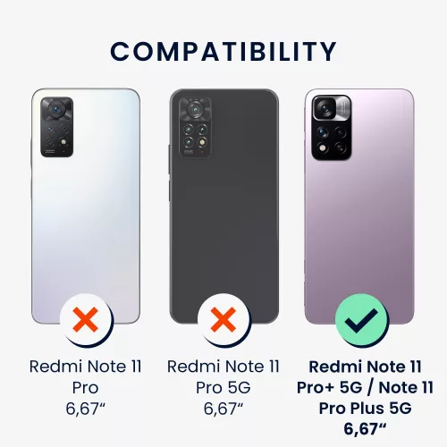 Husa Kwmobile pentru Xiaomi Redmi Note 11 Pro Plus 5G, Silicon, Roz, 58097.77
