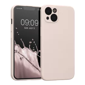   Husa Kwmobile pentru Apple iPhone 13, Silicon, Crem, 58954.225