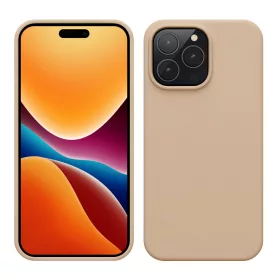   Husa Kwmobile pentru Apple iPhone 14 Pro Max, Silicon, Crem, 59074.154