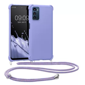   Husa Kwmobile pentru Motorola Moto G42, Silicon, Albastru, 59191.108