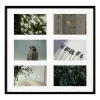 Rama foto colaj Navaris, 6 poze 10x15 cm, 38.2x37.2x2 cm, argintiu, sticla/aluminiu