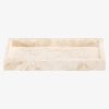 Tava travertin Navaris, 25x12x3 cm, decor/organizare, bej, piatra naturala