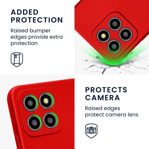 Husa Kwmobile pentru Honor X8 5G/X6/70 Lite, Rosu, Silicon, 59880.36