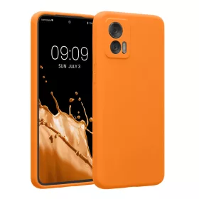   Husa Kwmobile pentru Motorola Edge 30 Neo, Portocaliu, Silicon, 61043.15