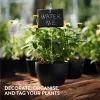 Set 15 Etichete pentru plante din ardezie Navaris cu 15 tije si 2 crete, 10x7 cm, 53850.02