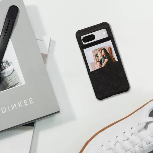 Husa Kwmobile pentru Google Pixel 8, Gri inchis, Textil/Plastic, 61883.19