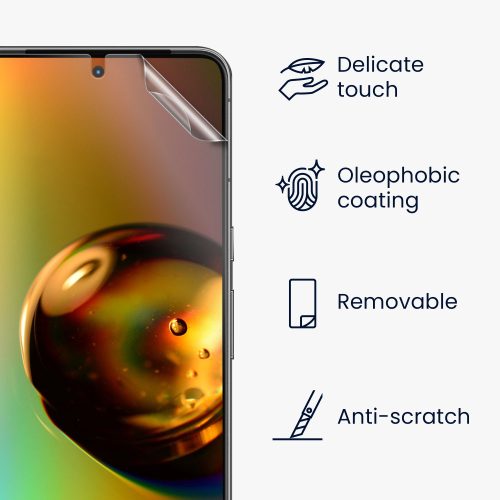 Set 3 Folii de protectie Kwmobile pentru Google Pixel 8, Transparent, Plastic, 61869.1