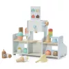Set joc Magazin de inghetata din lemn Navaris, 8 piese, 41, 8 x 21, 2 x 28 cm, 3 + ani, maro, lemn