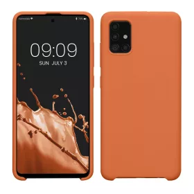   Husa Kwmobile pentru Samsung Galaxy A51, Portocaliu, Silicon, KWM000010ZA052C