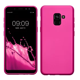   Husa Kwmobile pentru Samsung Galaxy A8 (2018), Roz, Silicon, KWM0000093L009C