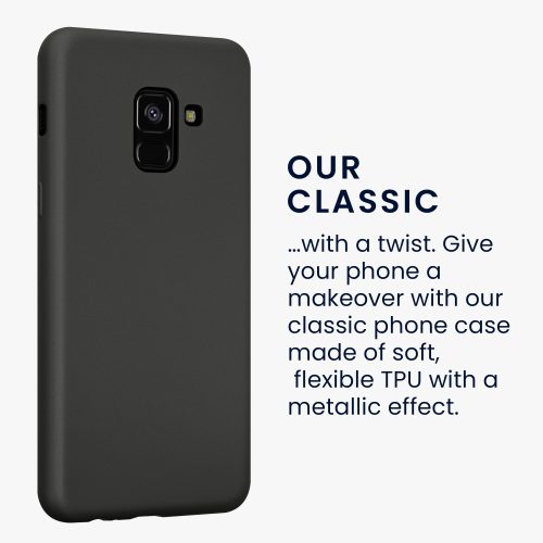 Husa Kwmobile pentru Samsung Galaxy A8 (2018), Gri, Silicon, KWM0000093L012C