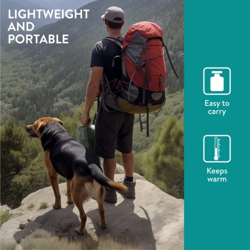 Sac de dormit exterior pentru caini Navaris, 100x100 cm, verde, NAV0000273Q001C