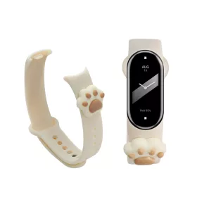   Curea Kwmobile pentru Xiaomi Mi Band 8, Alb, Silicon, KWM0000253R001C