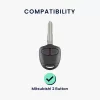 Husa Cheie Auto Kwmobile pentru Mitsubishi 2 Butoane, Gri, Silicon, KWM000008JC004C