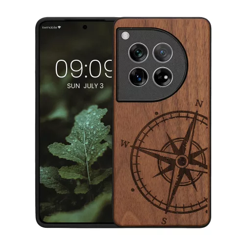 Husa Kwmobile pentru OnePlus 12, Maro, Lemn, KWM000022QB001C