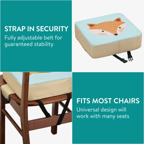 Perna inaltatoare copii Navaris, 32x32x10 cm, imprimeu vulpe, bej, bumbac/spuma