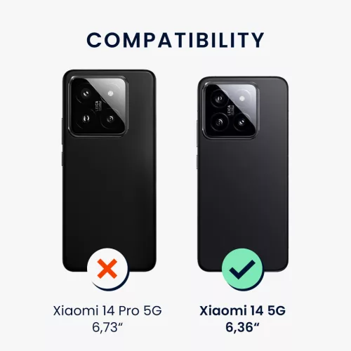 Husa Kwmobile pentru Xiaomi 14, Negru, Silicon, KWM000020ML001C