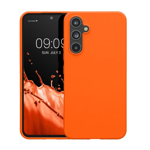 Husa Kwmobile pentru Samsung Galaxy A54 5G, Portocaliu, Silicon, KWM000018FR031C