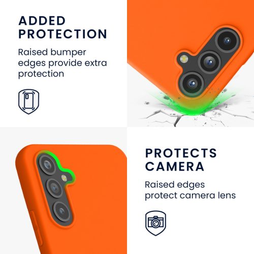 Husa Kwmobile pentru Samsung Galaxy A54 5G, Portocaliu, Silicon, KWM000018FR031C