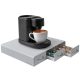 Organizator capsule cafea Navaris, 3 sertare, 48 capsule, 34.2x6.5x32.5 cm, HIPS, gri, plastic