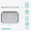 Set 2 tavi BBQ din otel inoxidabil Navaris, 34x24 cm, cu gauri de ventilatie, NAV000038EP001C
