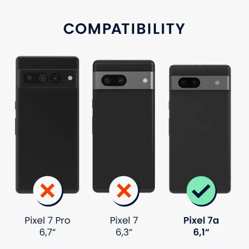 Husa Kwmobile pentru Google Pixel 7a, Maro, Lemn/Silicon, KWM000019YJ004C