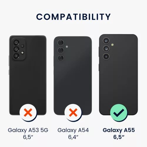 Husa Kwmobile pentru Samsung Galaxy A55 5G, Verde, Silicon, KWM000021MG016C