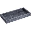 Tava vanity marmura Navaris, 25x12x3 cm, baie si living, marmura, negru, piatra naturala