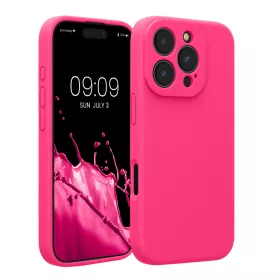   Husa Kwmobile pentru Apple iPhone 16 Pro, Roz, Silicon, KWM000022TZ001C