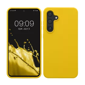   Husa Kwmobile pentru Samsung Galaxy S24 FE, Galben, Silicon, KWM000021WA008C