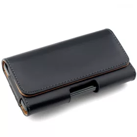   Husa Universala pentru telefon, Piele ecologica, Negru, 11110