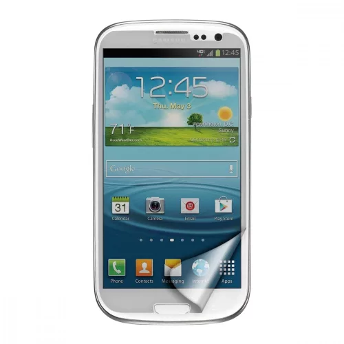 Folie de protectie pentru Samsung Galaxy S3, Kwmobile, Fata, Transparent, 11106.2