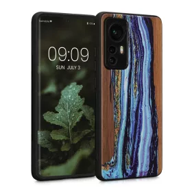   Husa Kwmobile pentru Xiaomi 12/12X, Lemn, Multicolor, 56788.07