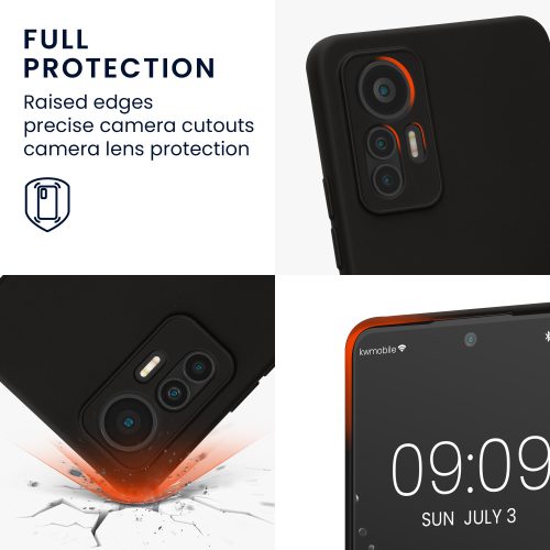 Husa Kwmobile pentru Xiaomi 12 Lite, Silicon, Negru, 59405.01