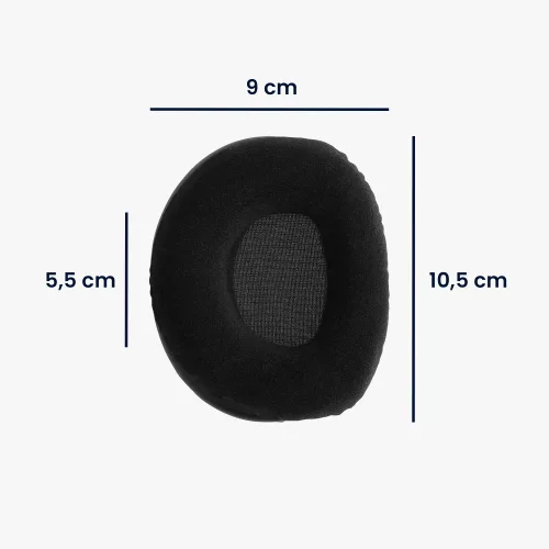 Set 2 Perne de urechi pentru casti Sennheiser RS160/RS170/RS180, Kwmobile, Negru, Textil, 59704.01