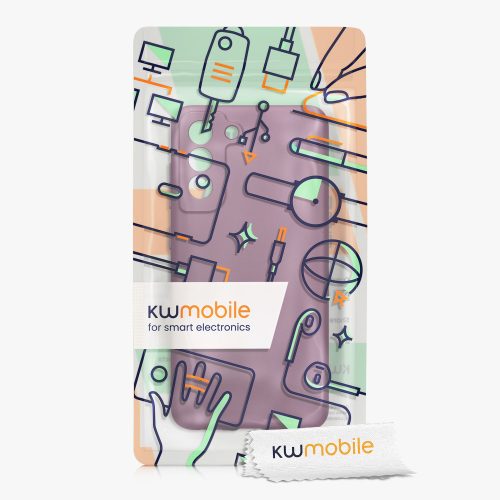 Husa kwmobile pentru Samsung Galaxy S21 FE, Silicon, Mov, 55485.230