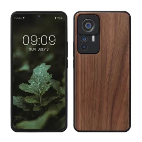   Husa kwmobile pentru Xiaomi 12T/12T Pro, Lemn, Maro, 60149.18