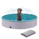 Piscina pentru caini Navaris XL cu sprinkler, 160 cm, verde, 60231.01