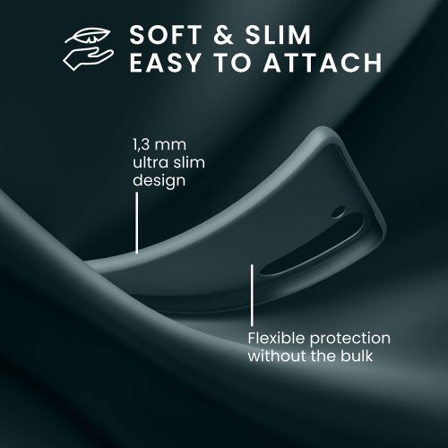 Husa kwmobile pentru Samsung Galaxy S23 Ultra, Silicon, Albastru, 60284.202