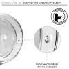 Pahar termic Creano Hummi, 250 ml, sticla borosilicata, perete dublu, decor colibri rosu