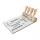 Set branzeturi Rominox Vetro, placa sticla, 4 ustensile inox, suport magnetic, 30 x 20 cm