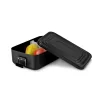Lunchbox Rominox Quadra Matt Black, 900 ml, aluminiu, separator ajustabil, inchidere etansa