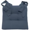 Perna Home pentru scaun cu panglica Homelevel, 42 x 46 cm, Albastru, Poliester / Bumbac, 55197.04